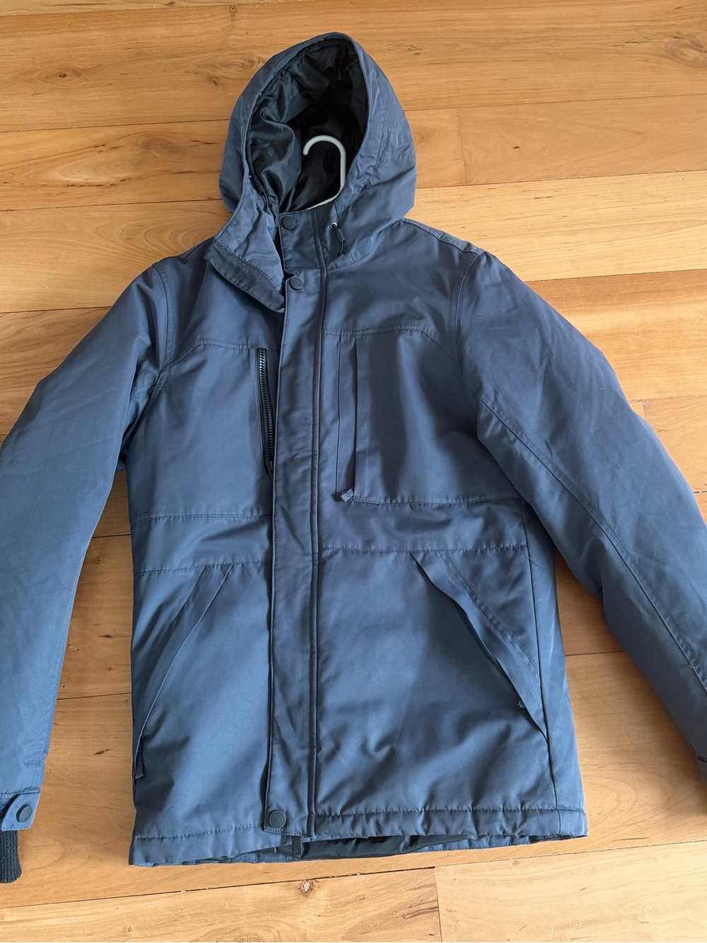 Firefly Aquabase Elite Blue Men's Hooded Insulated Lined Jacket winter Pockets S